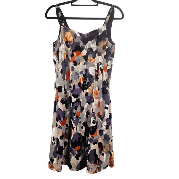 Cabi Women’s Mini Slip Dress Abstract Print S Artcore Espresso Fall Layering - Picture 3 of 11